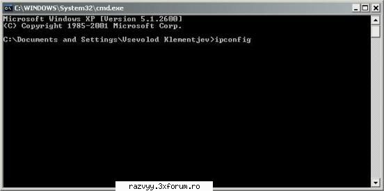 Cum sa faci un server de Mu Online - Acum scriti ipconfig si apasati ENTER - Mu Online